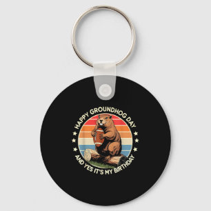 Football Happy Groundhog Day And Yes It’s My Birth Keychain