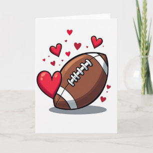 Football Heart Love Card
