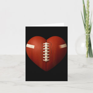 Football Heart Shape American Football Valentines  Card