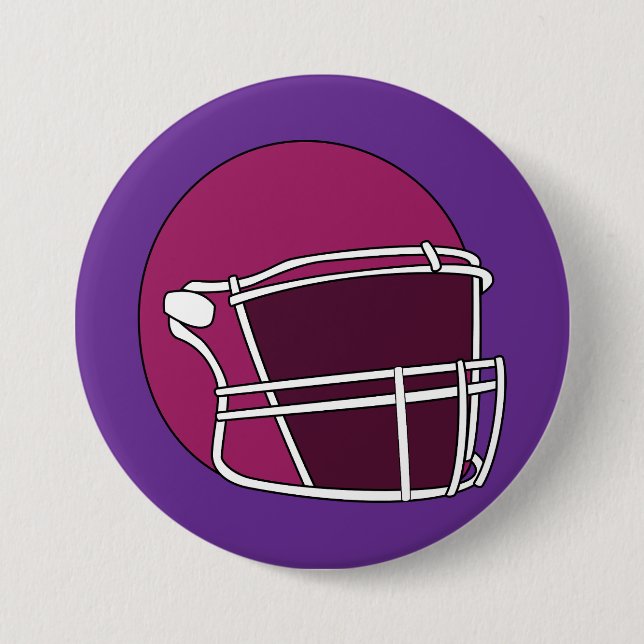Football Helmet 3 Inch Round Button (Front)