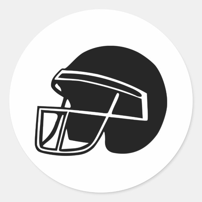 Football - Helmet Classic Round Sticker (Front)