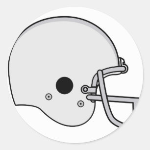 football helmet classic round sticker