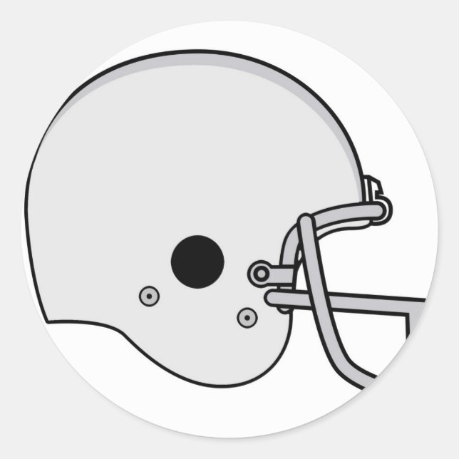 football helmet classic round sticker (Front)