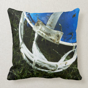 Football Helmet Throw Pillow