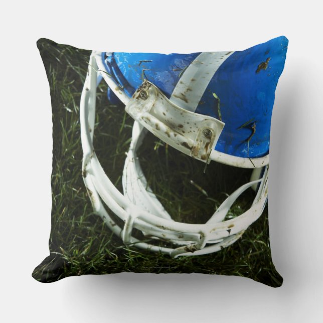Football Helmet Throw Pillow (Front)
