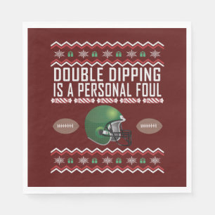 Football Helmet Ugly Christmas Sweater Napkin