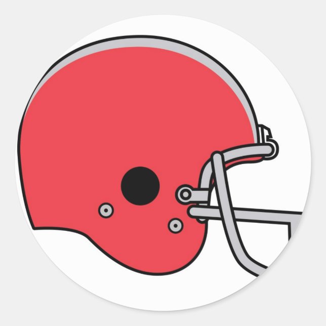 football helmets classic round sticker (Front)