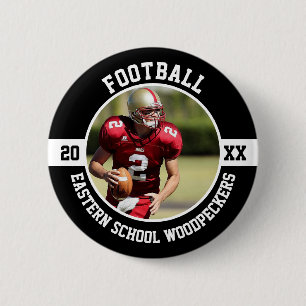 Football High School Senior Night 2 Inch Round Button