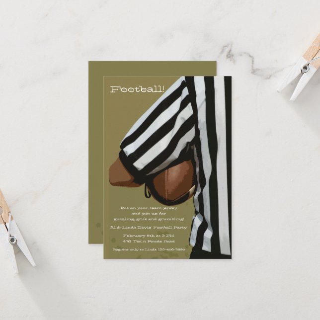Football Hold Invitation (Front/Back In Situ)