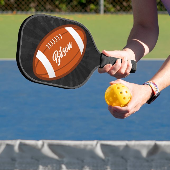 Football Illustration Cool Grunge Personalized Pickleball Paddle (Insitu)