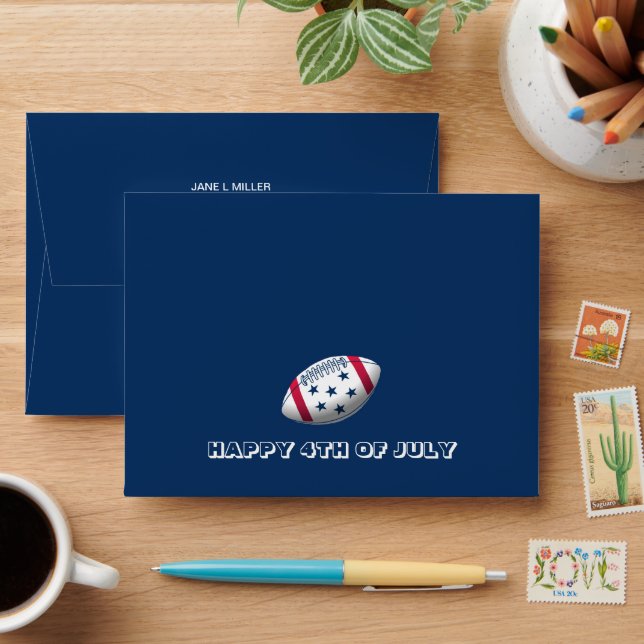 Football Independence Day Envelope (Desk)