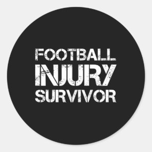 Football Injury Survivor  Classic Round Sticker