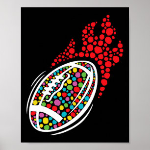 Football International Dot Day Men Boys Ball Sport Poster