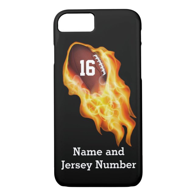 Football iPhone 7 Cases Personalized NAME, NUMBER (Back)