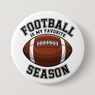 Football is my favourite season 3 inch round button