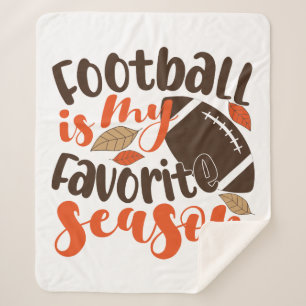Football is My Favourite Sesaon Sherpa Blanket
