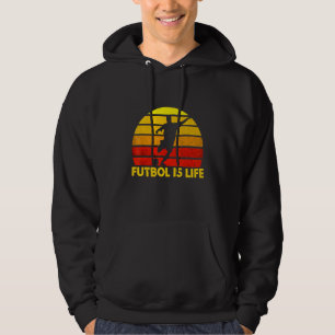 Football Is My Life Sports Soccer Player Futbol Hoodie