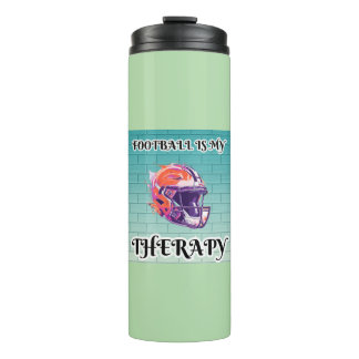 Football Is My Therapy Thermal Tumbler