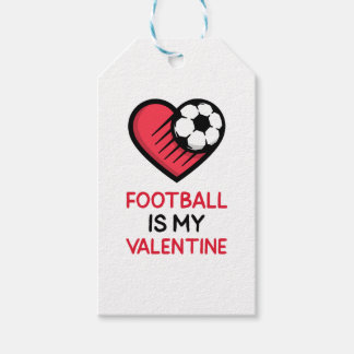 Football Is My Valentine - Soccer Heart Gift Tags