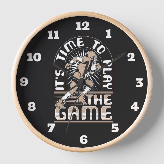 Football Its Time to Play the Game Clock (Front)
