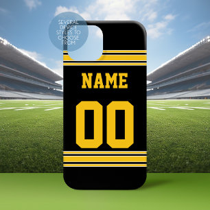 Football Jersey Black Gold Case-Mate iPhone 14 Plus Case