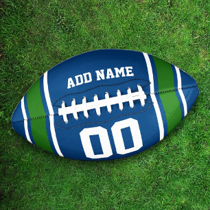 Football Jersey Blue Green Personalized