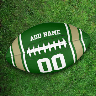 Football Jersey Green Gold Personalized