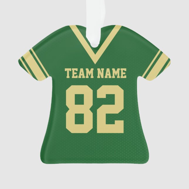 Football Jersey Green Gold Uniform avec photo (devant)