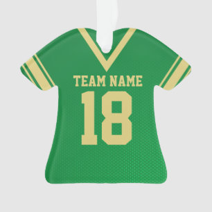 Football Jersey Green Gold Uniforme