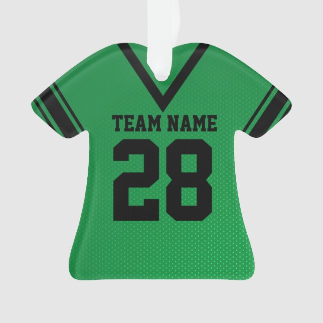 Football Jersey Green Uniform Ornament (Front)