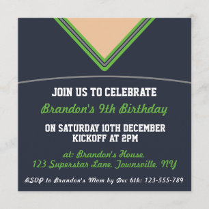 Football Jersey Invitation de la fête à thème, LAX