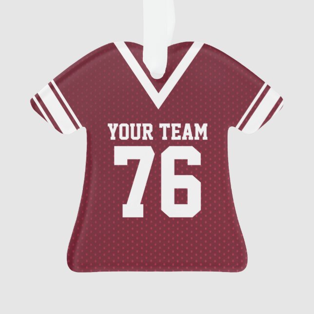 Football Jersey Maroon et Ornement blanc (devant)