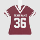 Football Jersey Maroon Uniform with Number