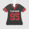 Football Jersey Red and Black Uniform with Number