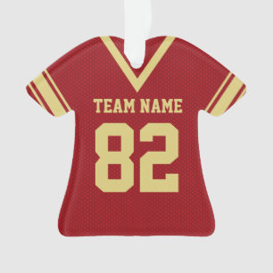Football Jersey Red Gold Uniform avec photo