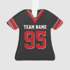 Football Jersey Rouge et noir Uniforme avec nombre