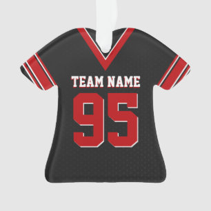 Football Jersey Rouge et noir Uniforme avec nombre