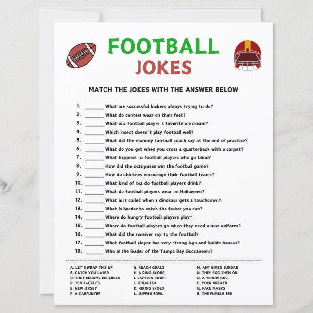 Football Jokes Game (Front)