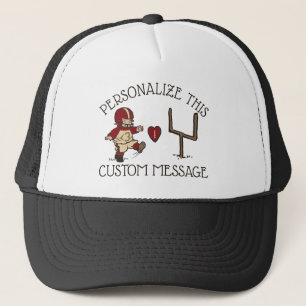 Football Kick Heart Trucker Hat