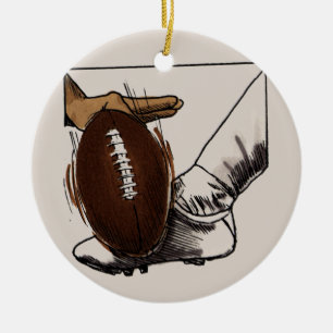 Football Kick T-shirts and Gifts Ceramic Ornament