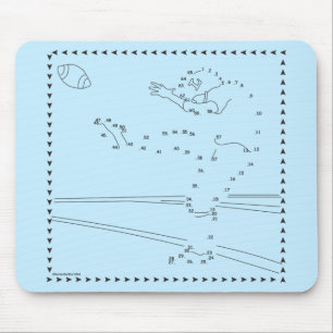 Football Kicker Connect The Dots Mouse Pad