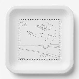 Football Kicker Connect The Dots Paper Plate