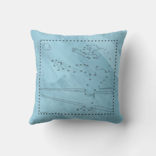 Football Kicker Connect The Dots Throw Pillow
