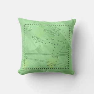Football Kicker Connect The Dots Throw Pillow