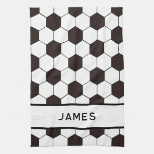 Football Kids Soccer pattern Footballer birthday Kitchen Towel