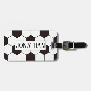 Football Kids Soccer pattern Footballer birthday Luggage Tag