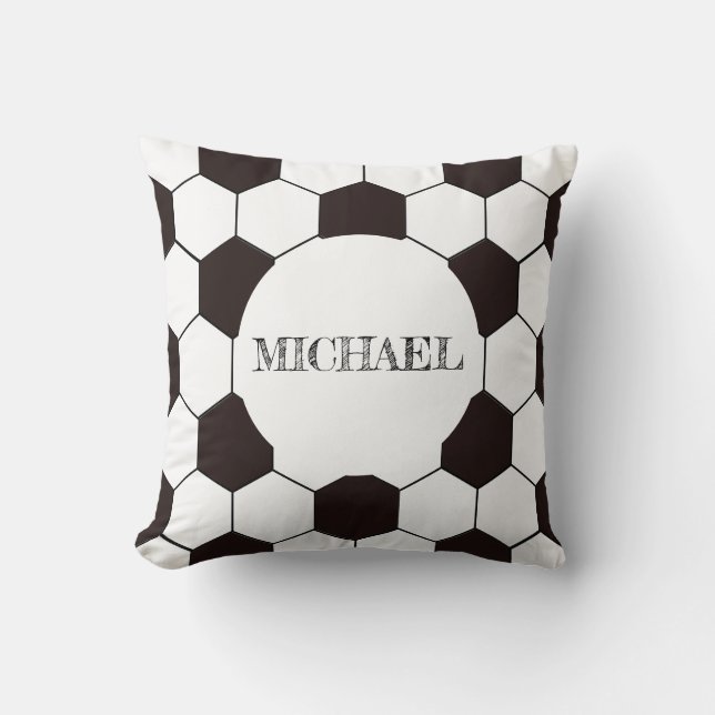 Football Kids Soccer pattern Footballer birthday Throw Pillow (Front)