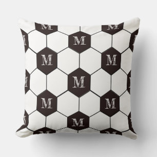 Football Kids Soccer pattern Footballer birthday Throw Pillow