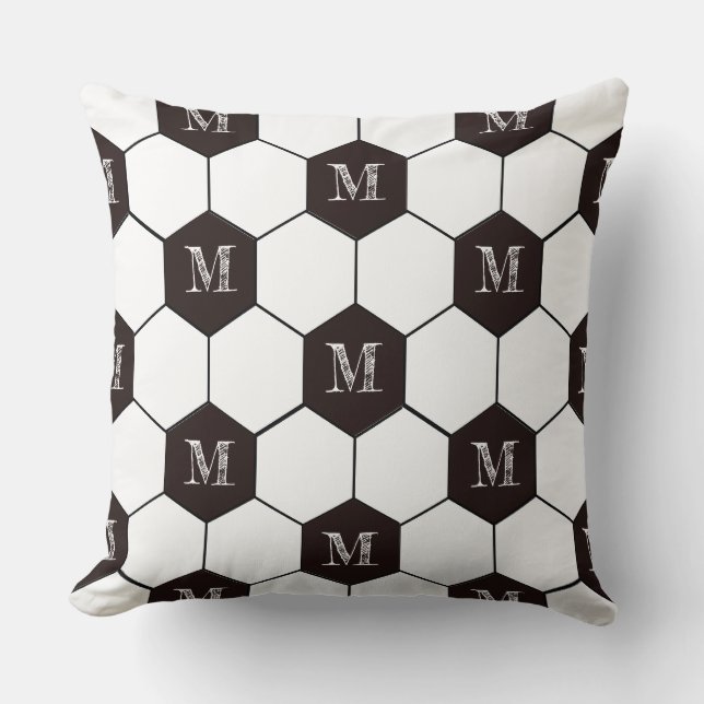 Football Kids Soccer pattern Footballer birthday Throw Pillow (Front)