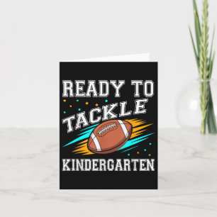 Football Kindergarten First Day Of School Back To  Card